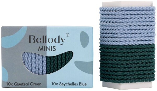 Bellody Mini Haargummis Grün & Blau - Mischpaket Haargummi