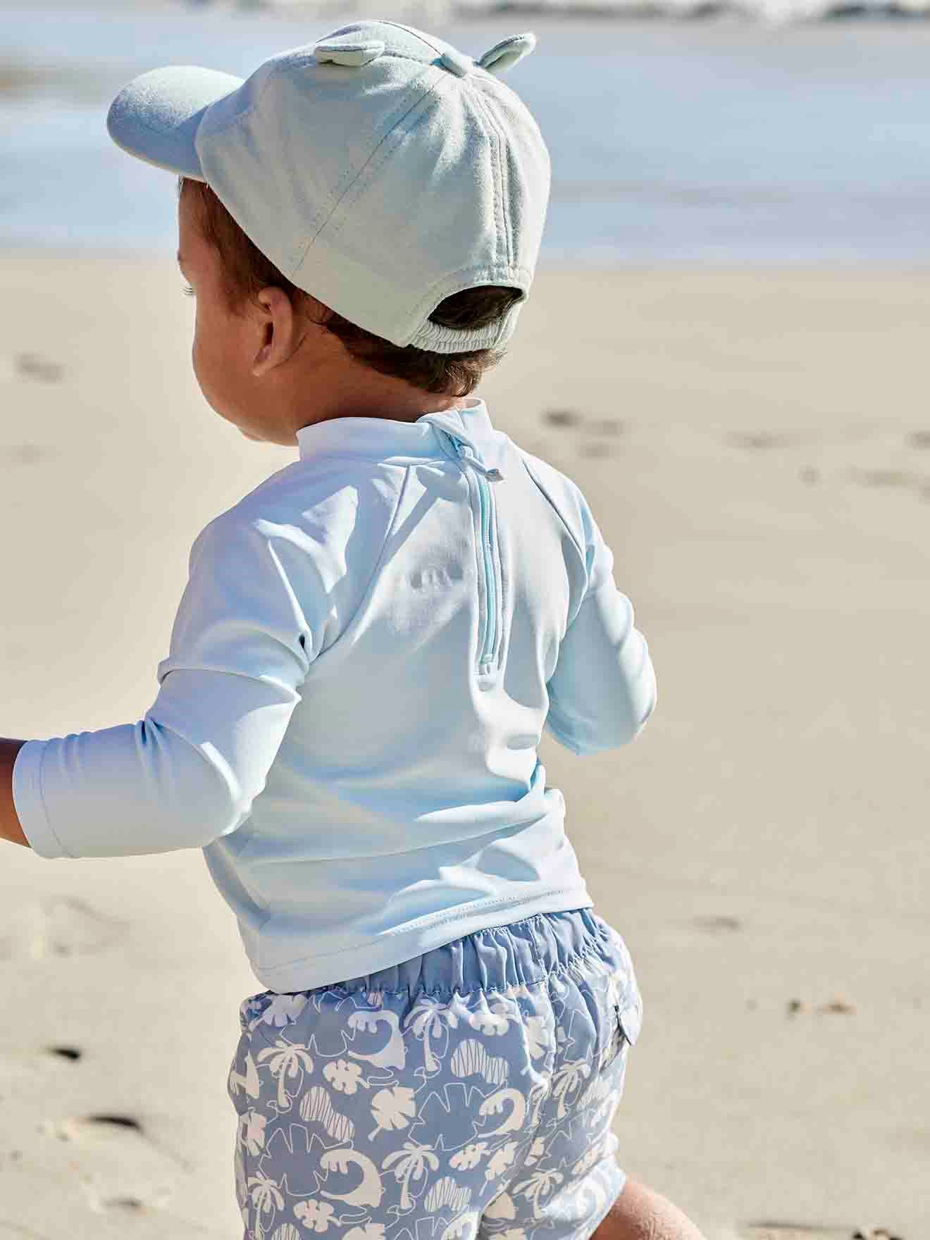 Vertbaudet Jungen Baby Badeshirt mit UV-Schutz Oeko-Tex - himmelblau