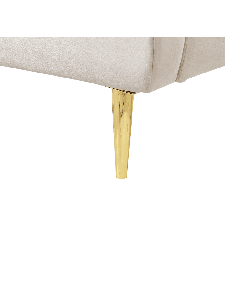 Beliani Doppelbett FORBACH in Beige/Gold - (W) 194 x (H) 106 x (L) 218 cm günstig kaufen onesize