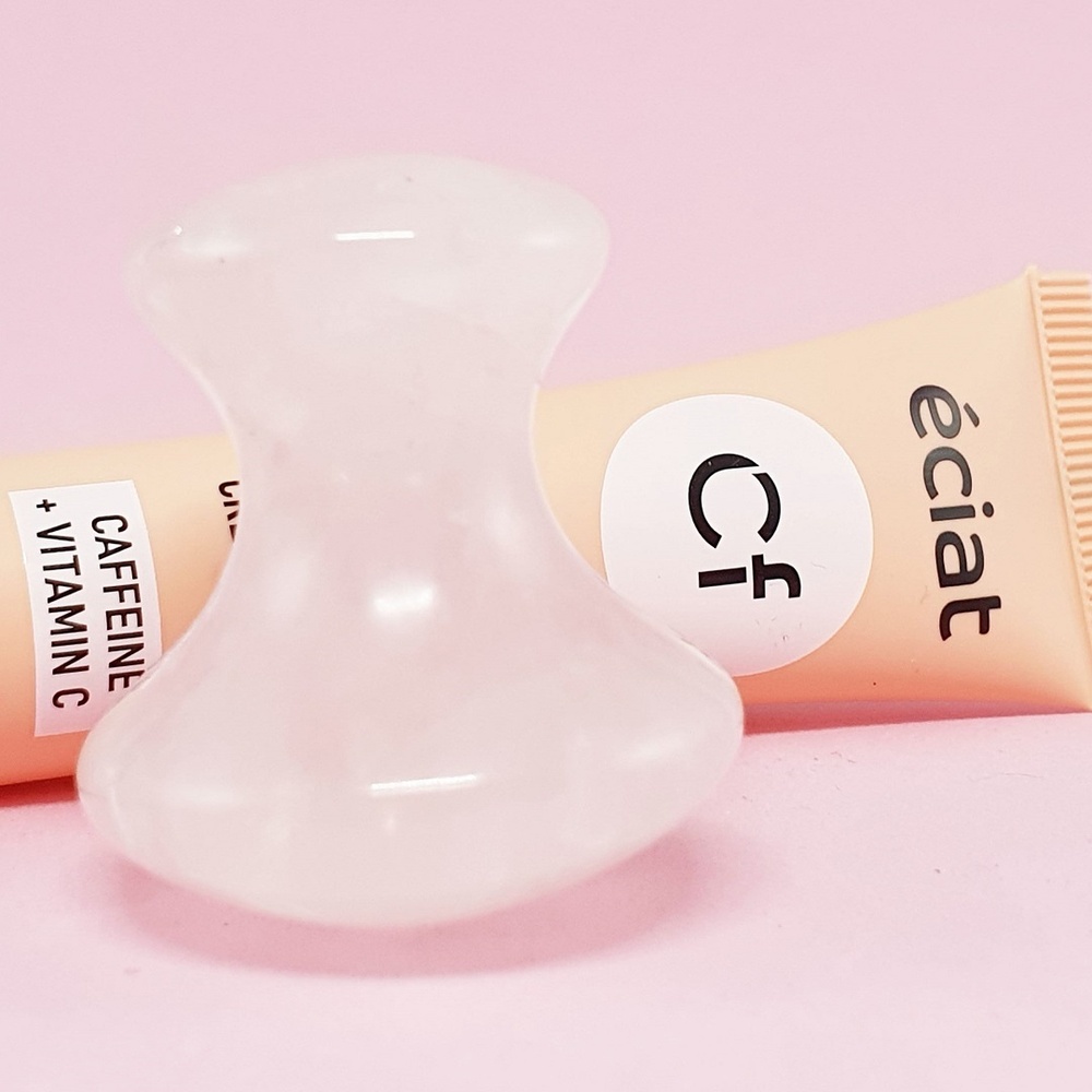 Lavay Paris LOOKING BRIGHT Kit. Gua Sha + CRÈME CONTOUR DES YEUX Accessoire de Massage & crème