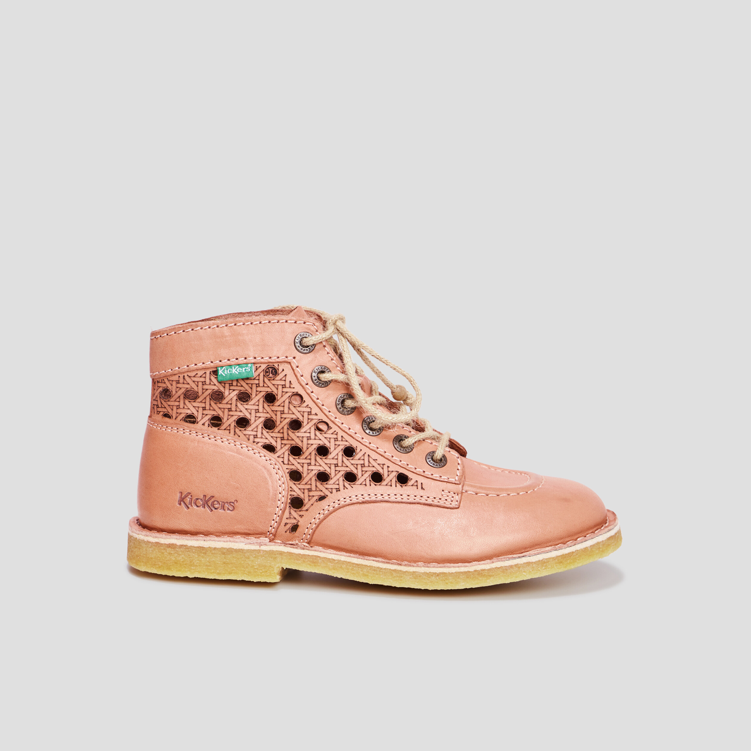 Bottines en cuir Kickers Kicklegend orange clair femme | La Halle
