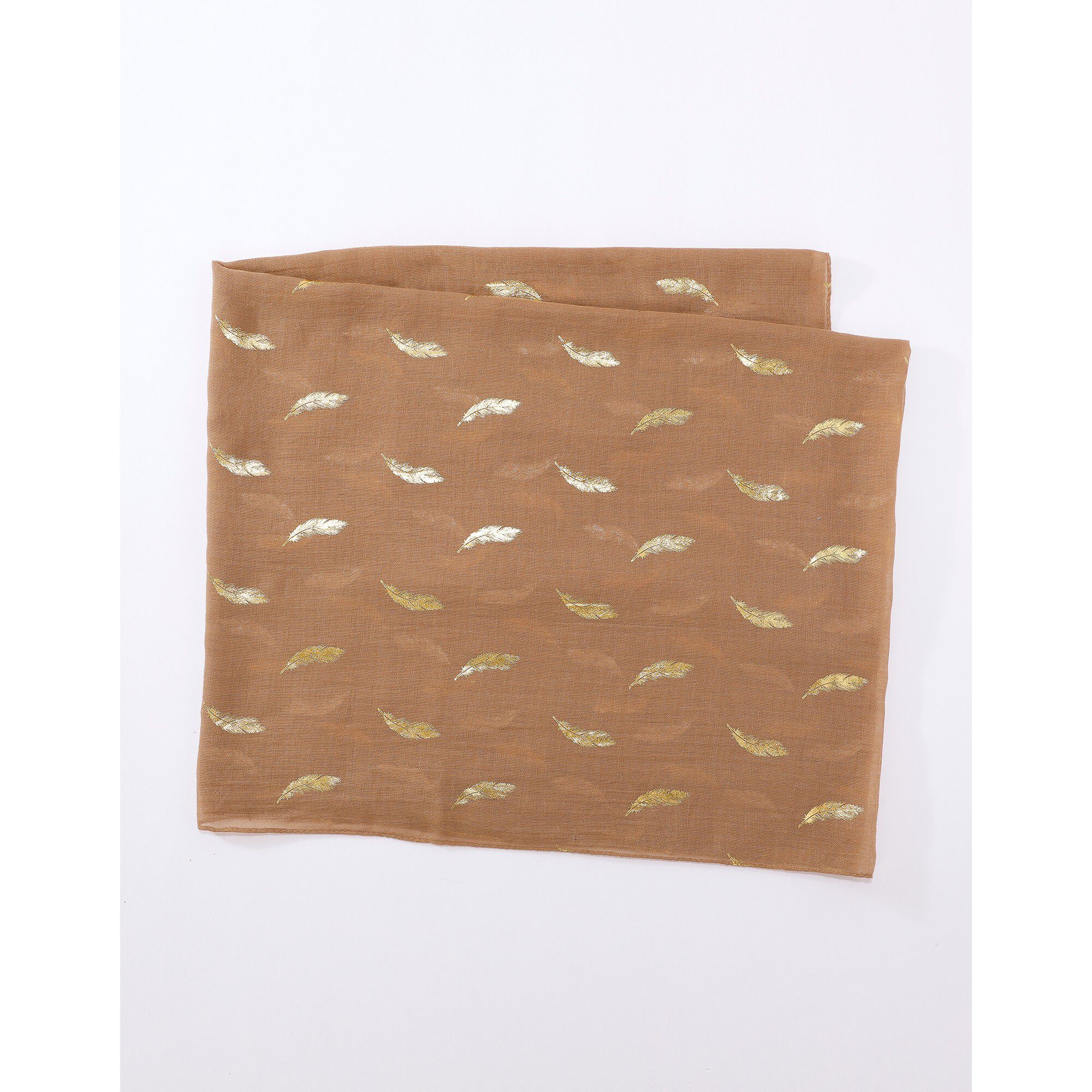 Foulard motif plume