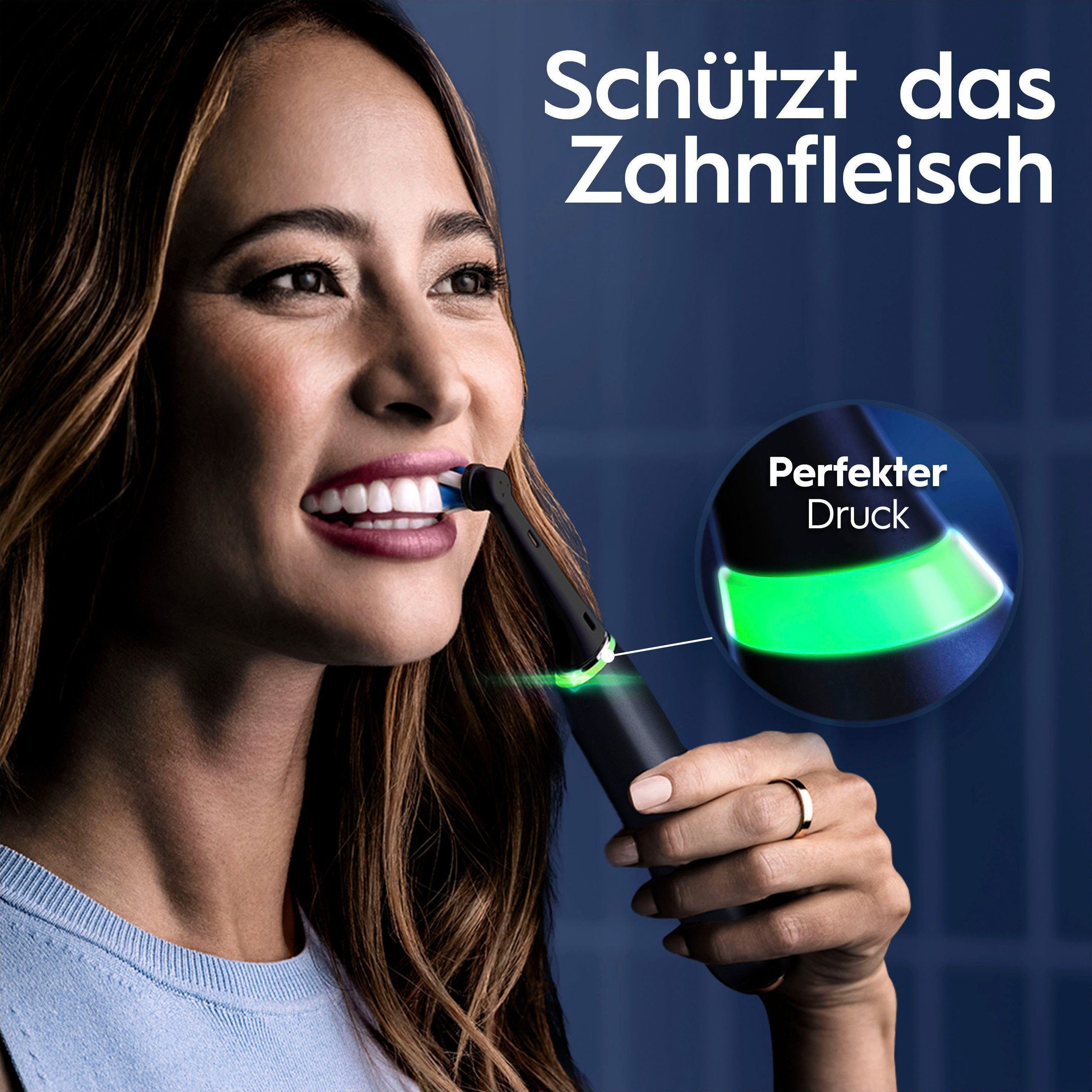 Oral-B Elektrische Zahnbürste iO 9 Duopack, Aufsteckbürsten: 3 St., mit Magnet-Technologie, 7 Putzmodi, Farbdisplay & Lade-Reiseetui
