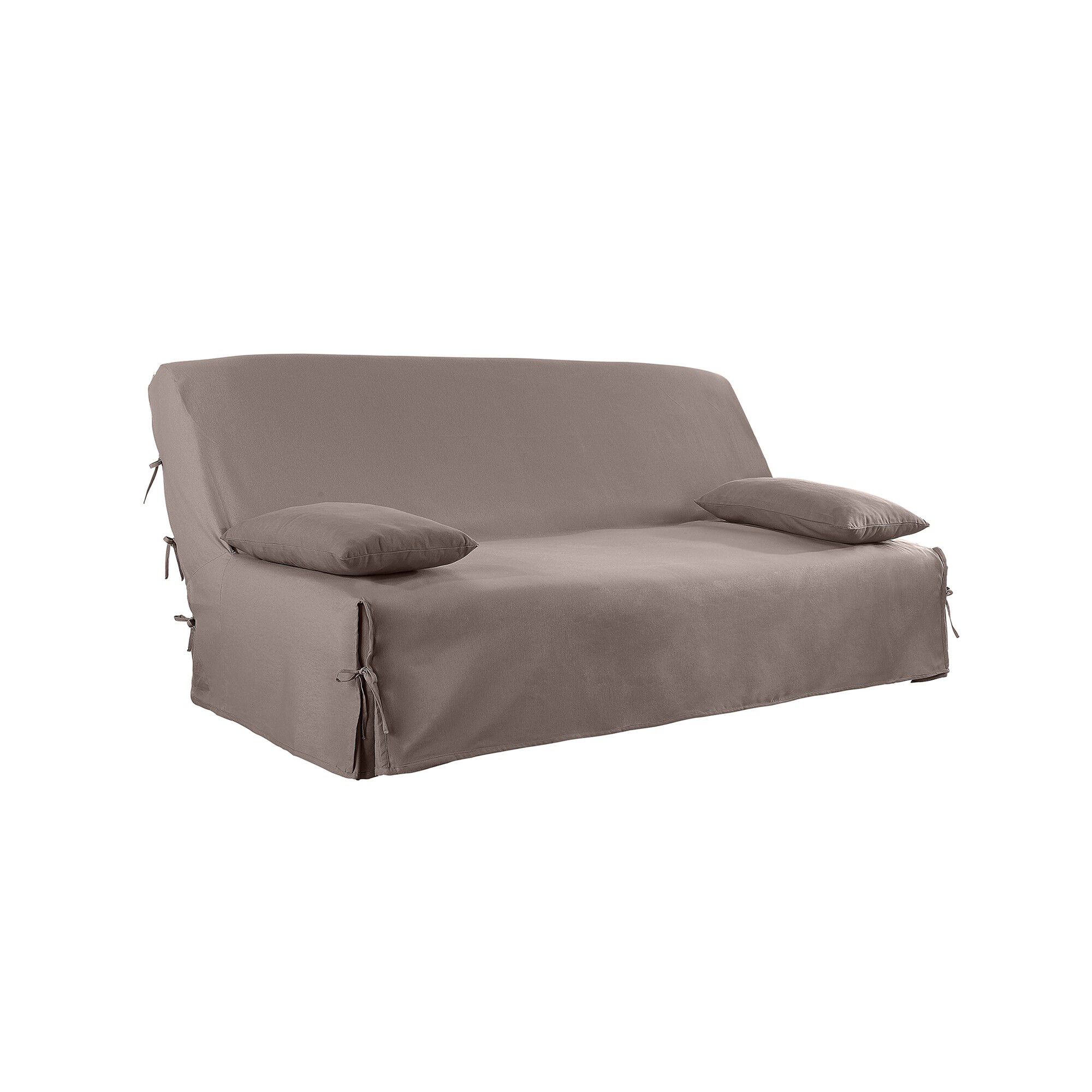 Housse clic-clac standard coton bachette uni