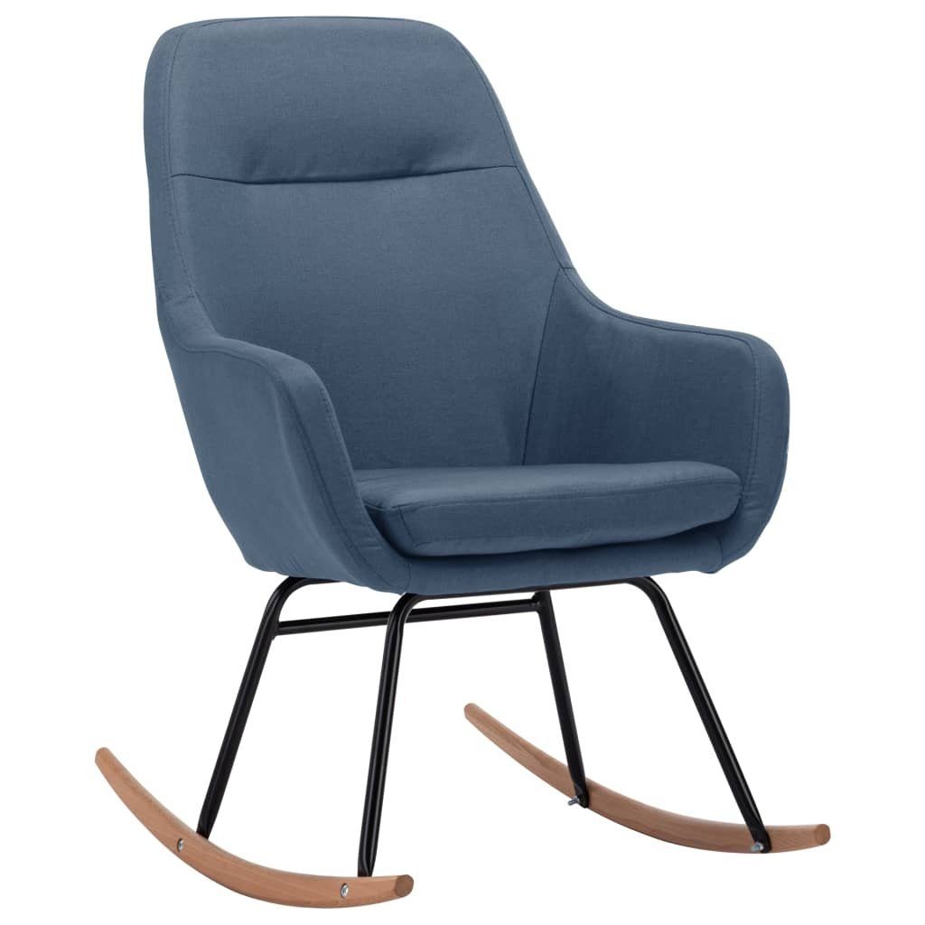 möbelando Schaukelstuhl Balzhausen (BxHxT: 61x89x80,5 cm), aus Stoff in Blau