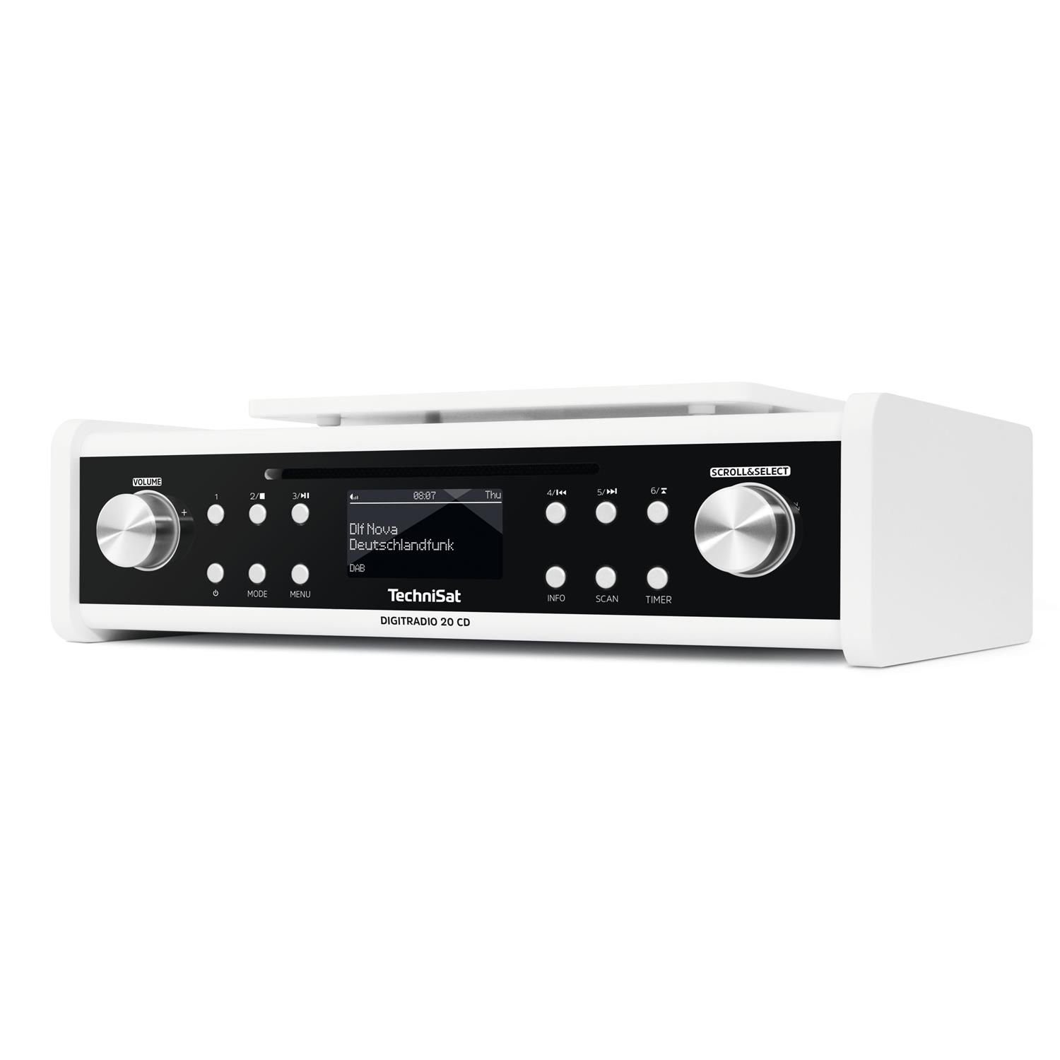 TechniSat DIGITRADIO 20 CD DAB+ UKW Unterbau- Küchenradio Laufwerk OLED MP3 AUX Digitalradio (DAB)