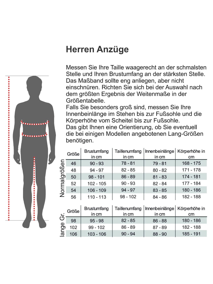 Steffen Klein Anzug Slim-Fit in blau günstig kaufen