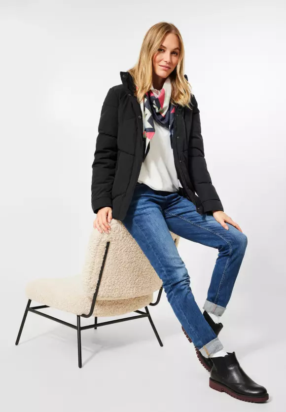 CECIL Steppjacke in Unifarbe