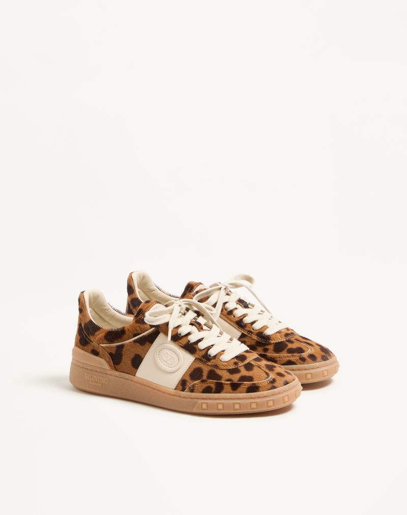 Baskets Upvillage en cuir de veau effet poney