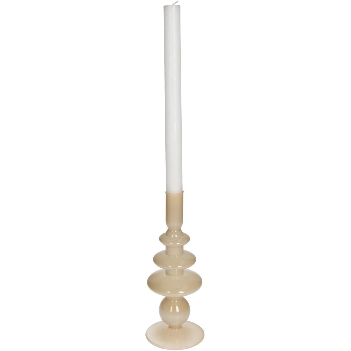 Trendhopper Kerzenständer Glossy Beige 22,5 cm