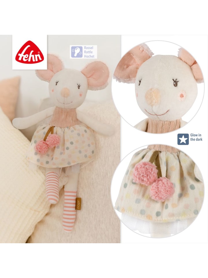 Fehn Spieltier Bean Bag Maus 30 cm - feehnlan in rosa,beige günstig kaufen onesize
