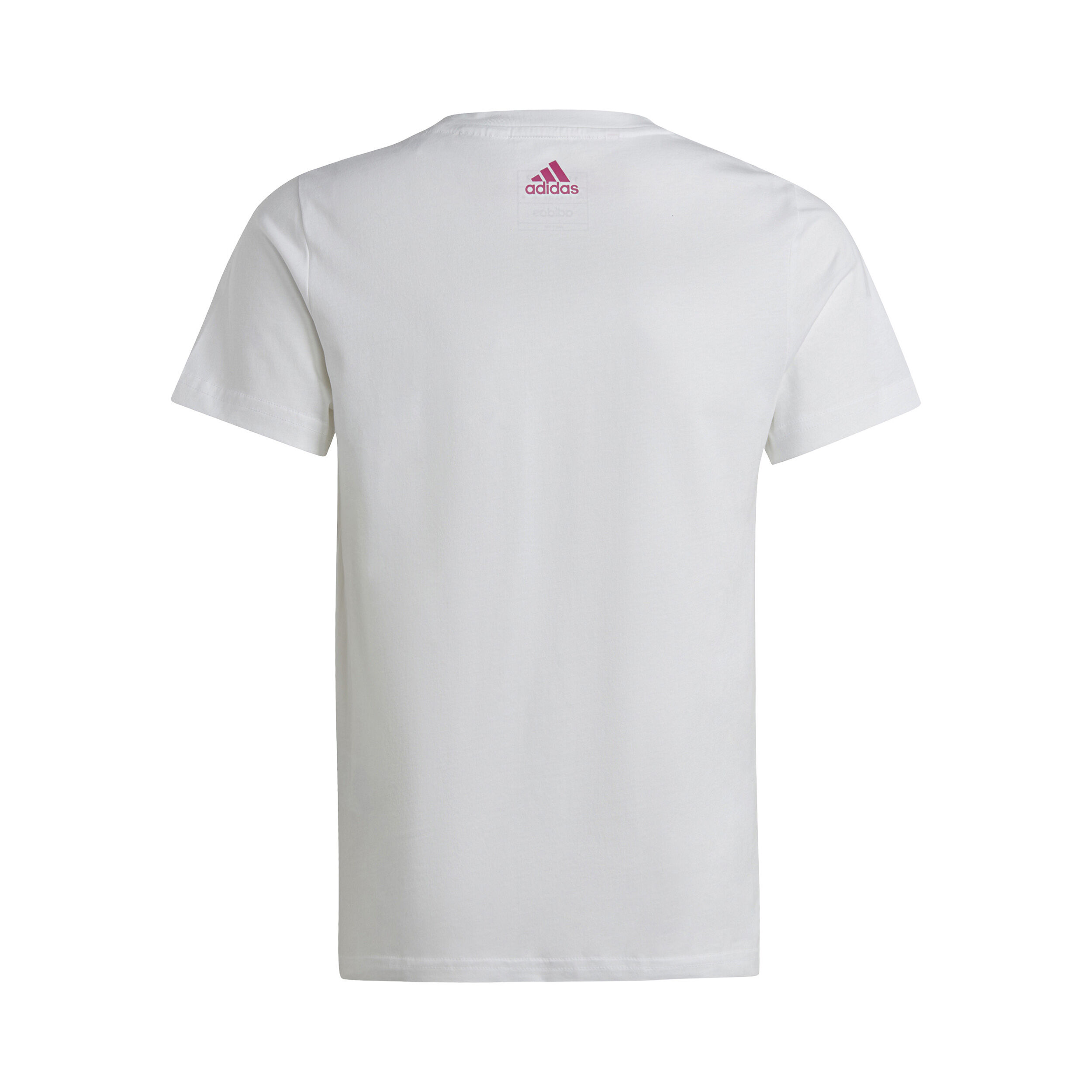 Linear Logo Cotton Slim Fit T-Shirt Mädchen - Weiß, Pink