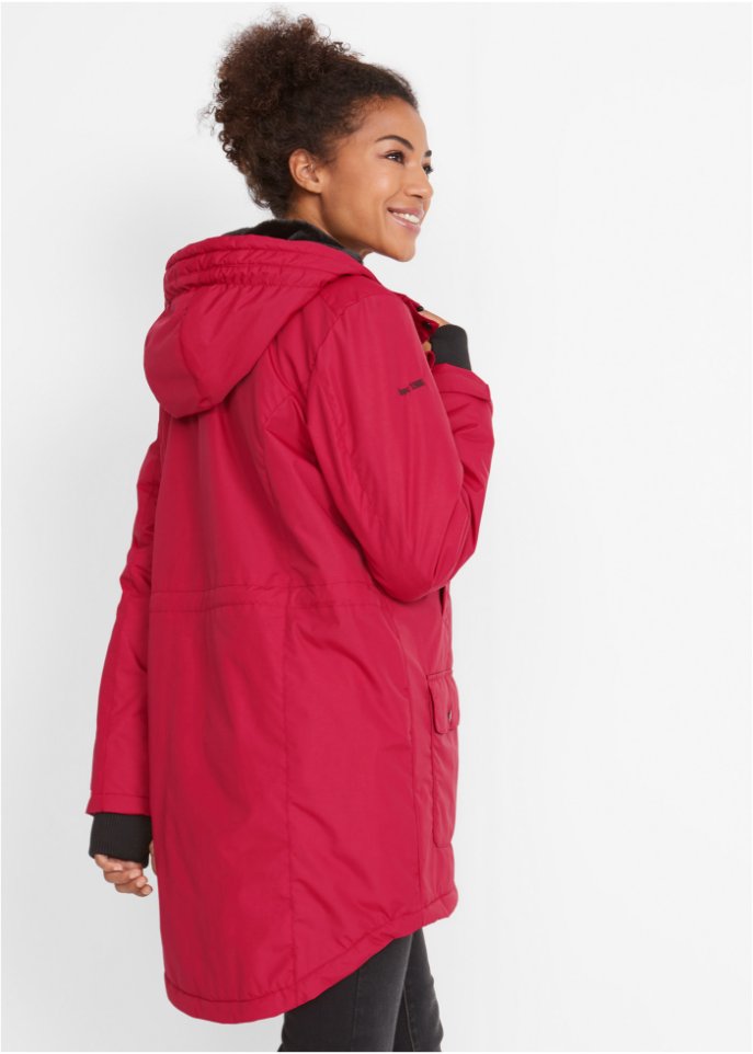 Funktions-Outdoorparka mit Fellimitat