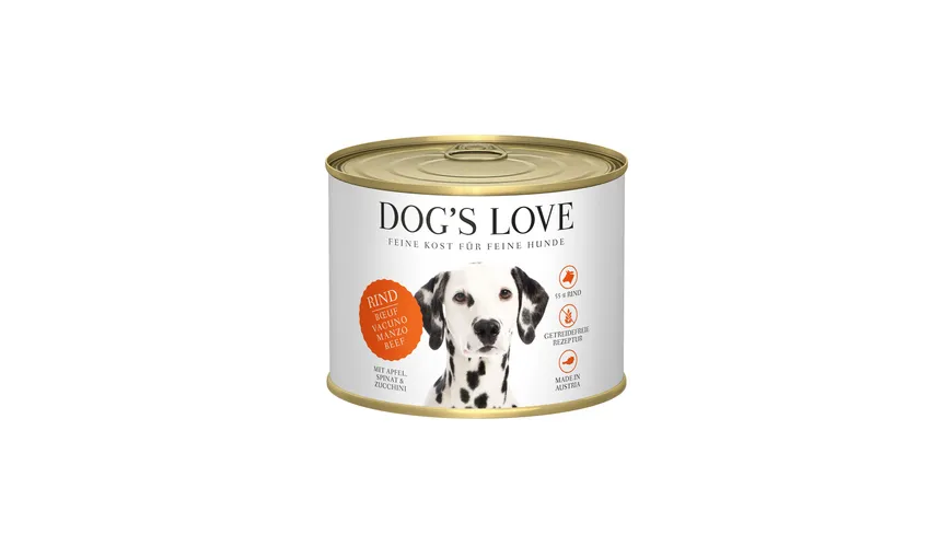 DOG'S LOVE Hundenassfutter Adult Rind 200 g