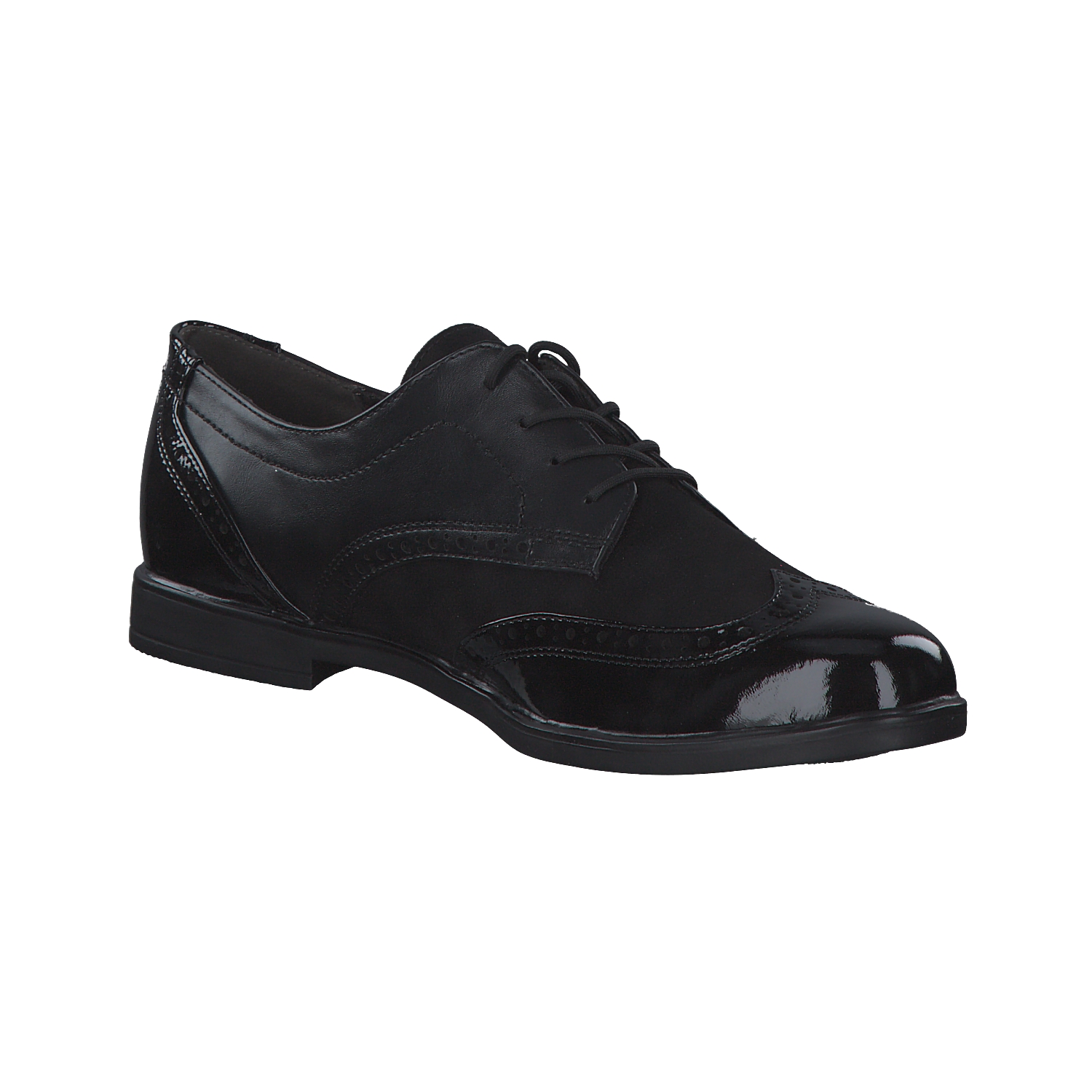 Jana Shoes 23260, Schnürschuhe, Damen, Schwarz