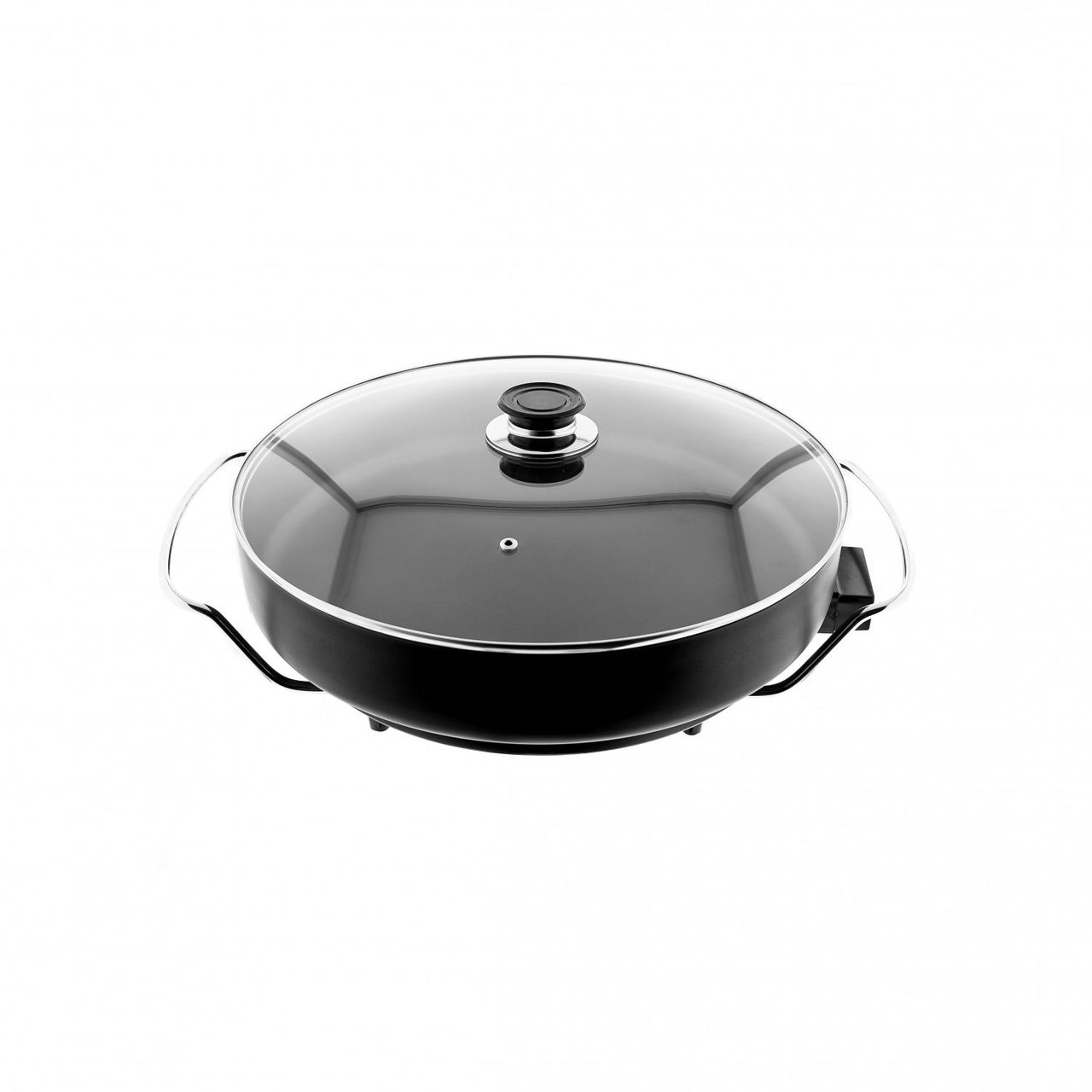 COFI 1453 Elektrische Multifunktionspfanne Pizzapfanne Grillpfanne Bratpfanne 40x15 cm Schwarz