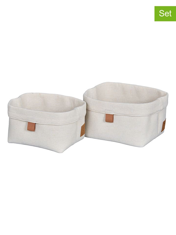 STORE IT 2er-Set: Aufbewahrungskörbe in Creme günstig kaufen onesize