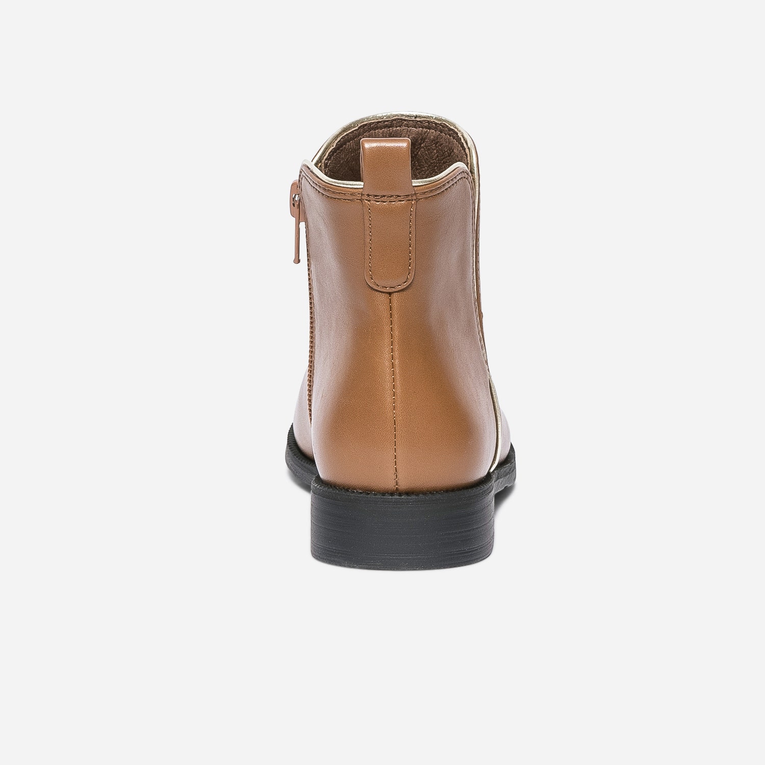 Boots camel souligné de doré
