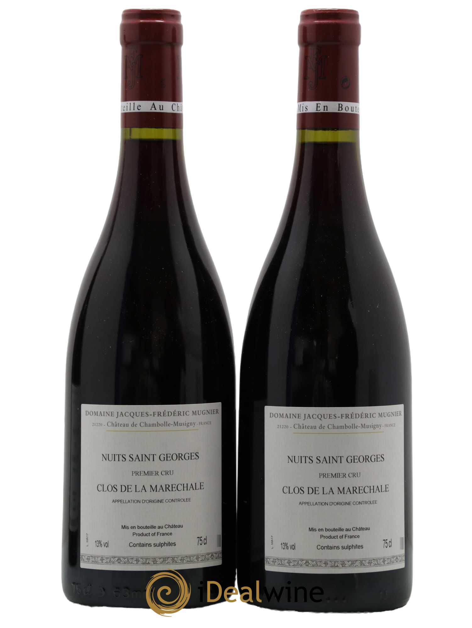 Nuits Saint-Georges 1er Cru Clos de La Maréchale Jacques-Frédéric Mugnier  2017 - Lot de 2 Bouteilles