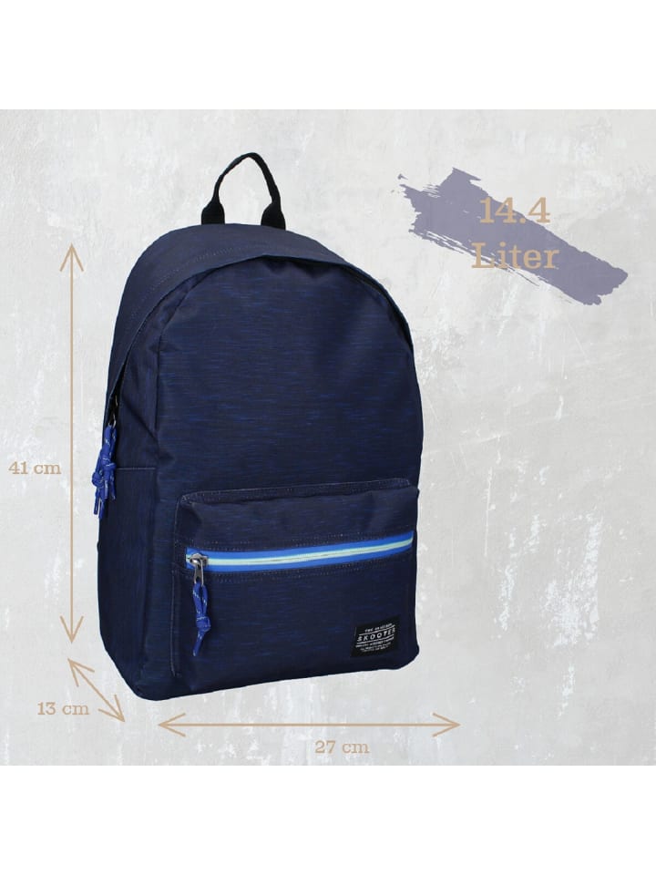 COFI 1453 Skooter Rucksack – Stylischer Schulrucksack in Grünviel Stauraum in Blau günstig kaufen 41 cm