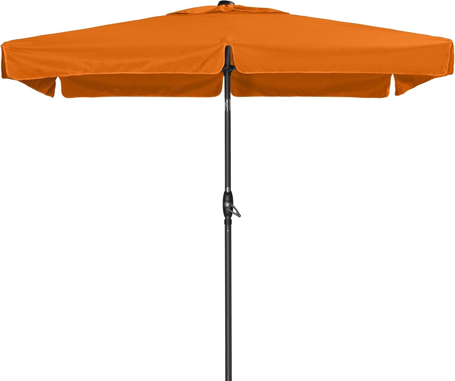 derby Rechteckschirm Basic lift 210x140 cm umbra, LxB: 140,00x210,00 cm, abknickbar, höhenverstellbar, wasserabweisend