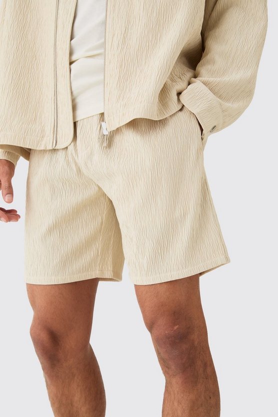 Strukturierte smarte Satin-Shorts