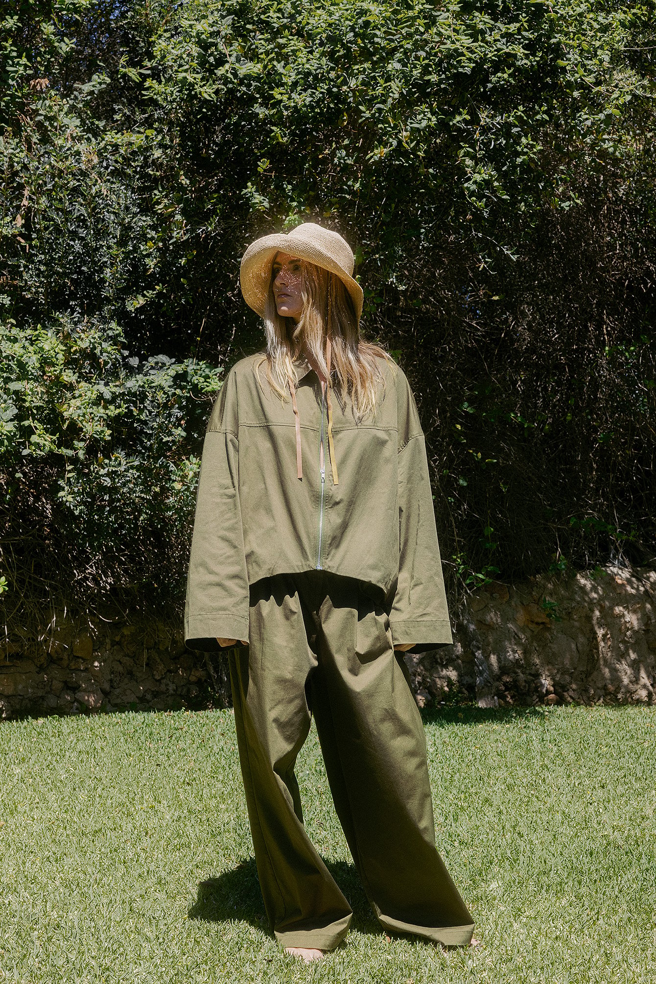 Oversized-Jacke mit Kordelzugdetail