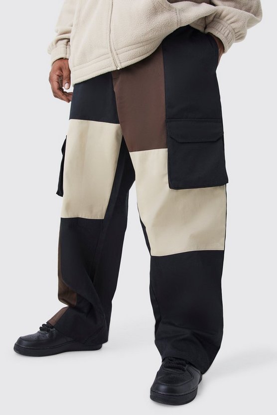 Plus lockere Colorblock Cargo-Hose