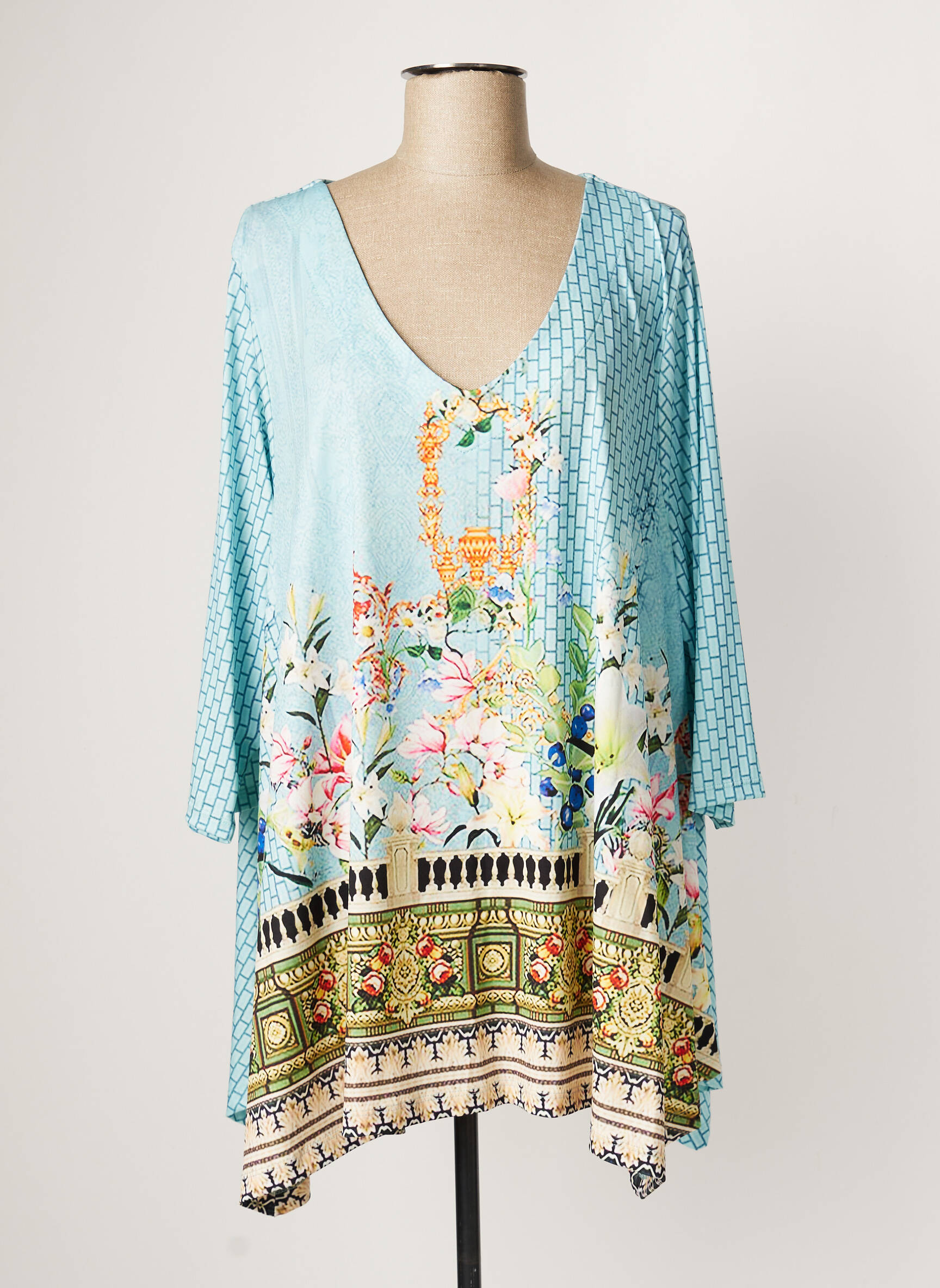 Joy Tuniquemanchelongue Femme couleur bleu