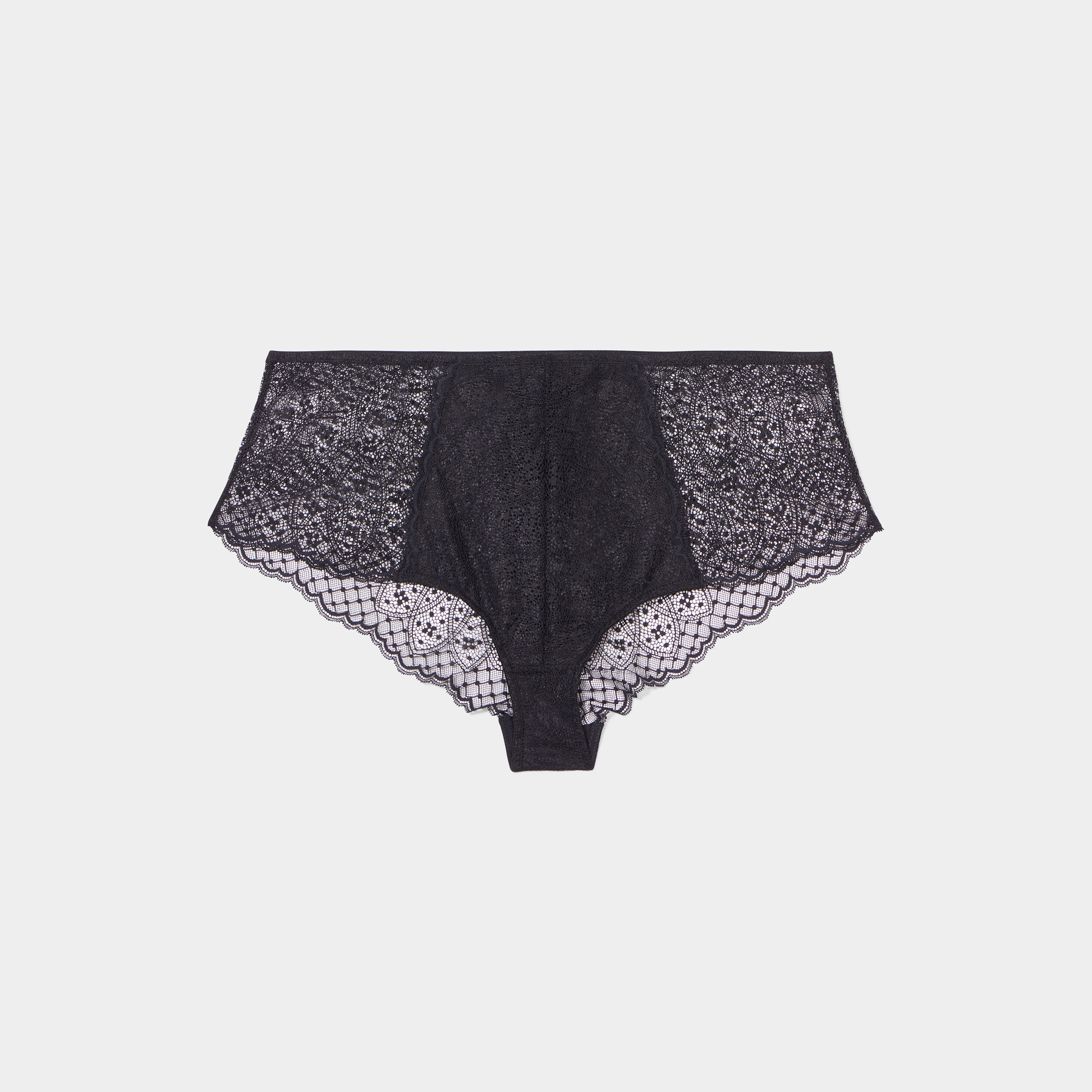 Shorty en dentelle Izzie noir femme grande taille | La Halle