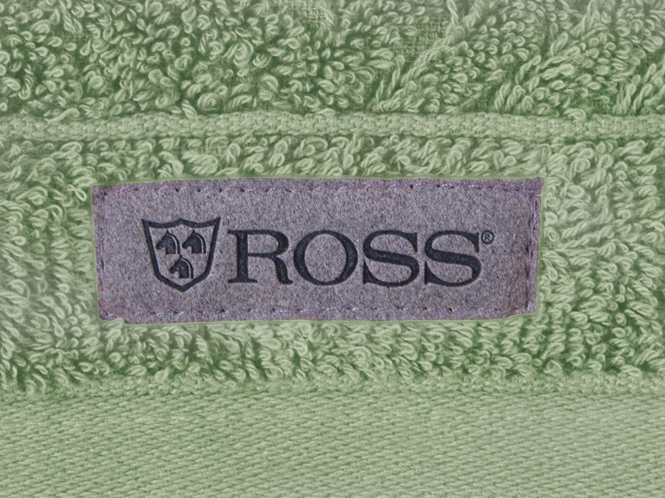 ROSS Duschtuch Smart, Frottier (1-St), Uni-Rippe mit Velourslabel
