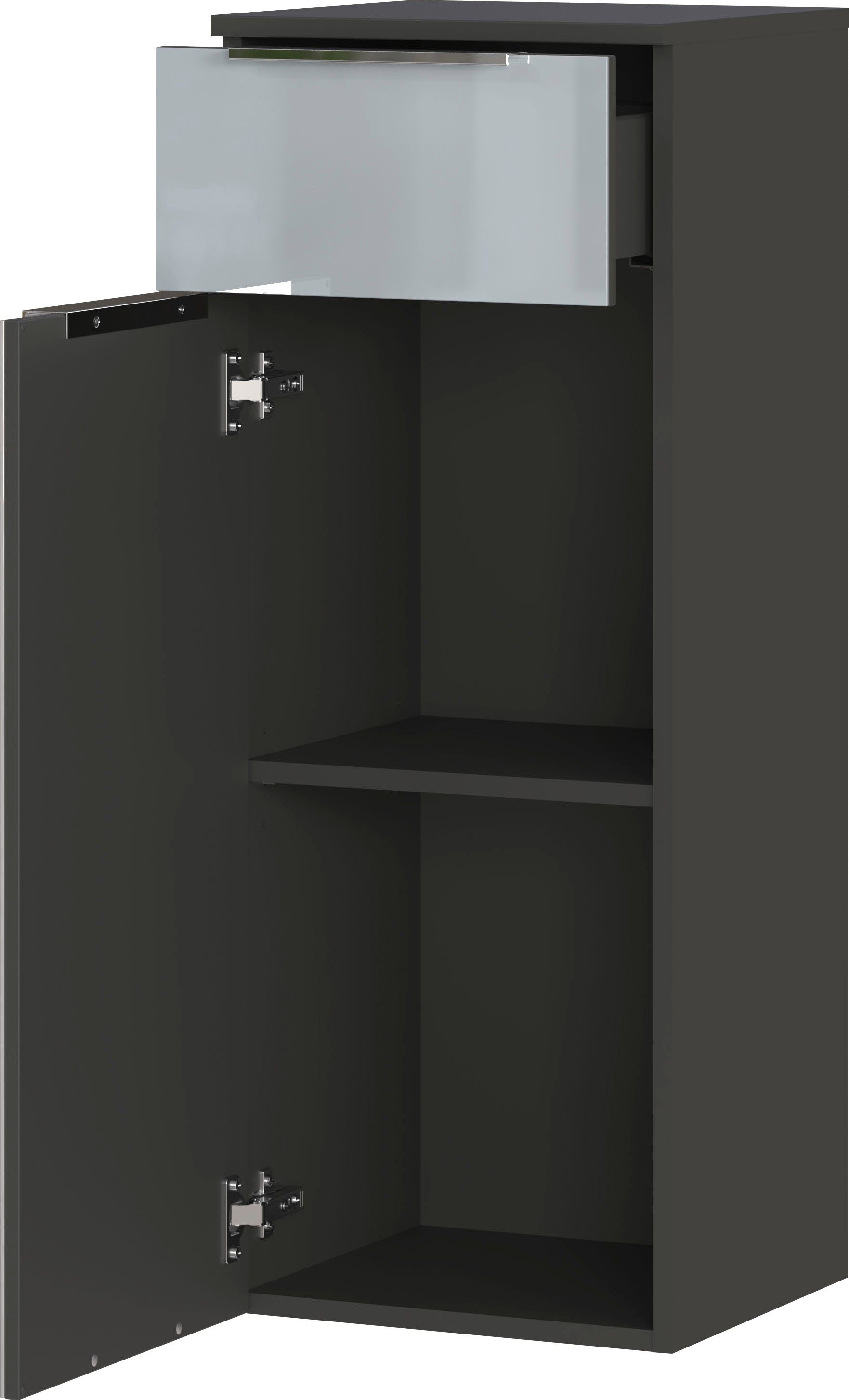 GERMANIA Badmöbel-Set Vasio, (5-St), inkl. WT-Unterschrank, Spiegelschrank, Schrank, Mediumschrank, Kommode