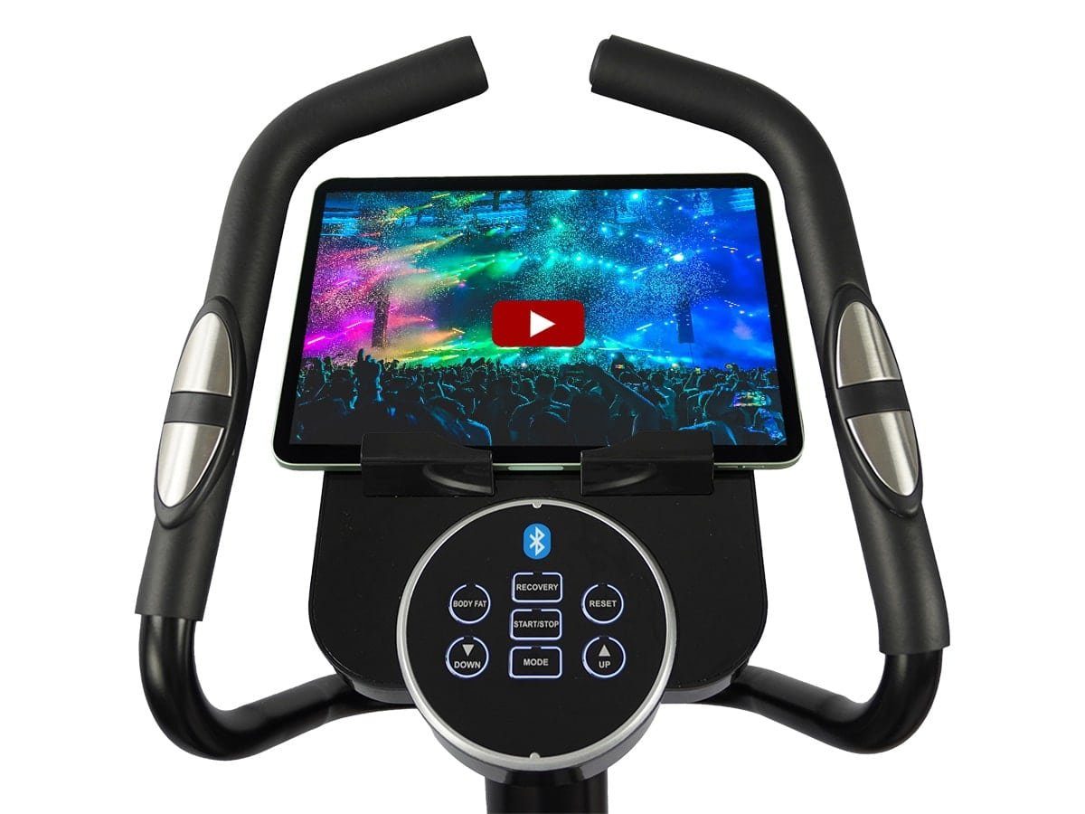 Skandika Crosstrainer Adrett Ellipsentrainer Heimtrainer (Bluetooth, App kompatibel, Halterung für Tablet oder Smartphone), Design Hometrainer mit Bluetooth