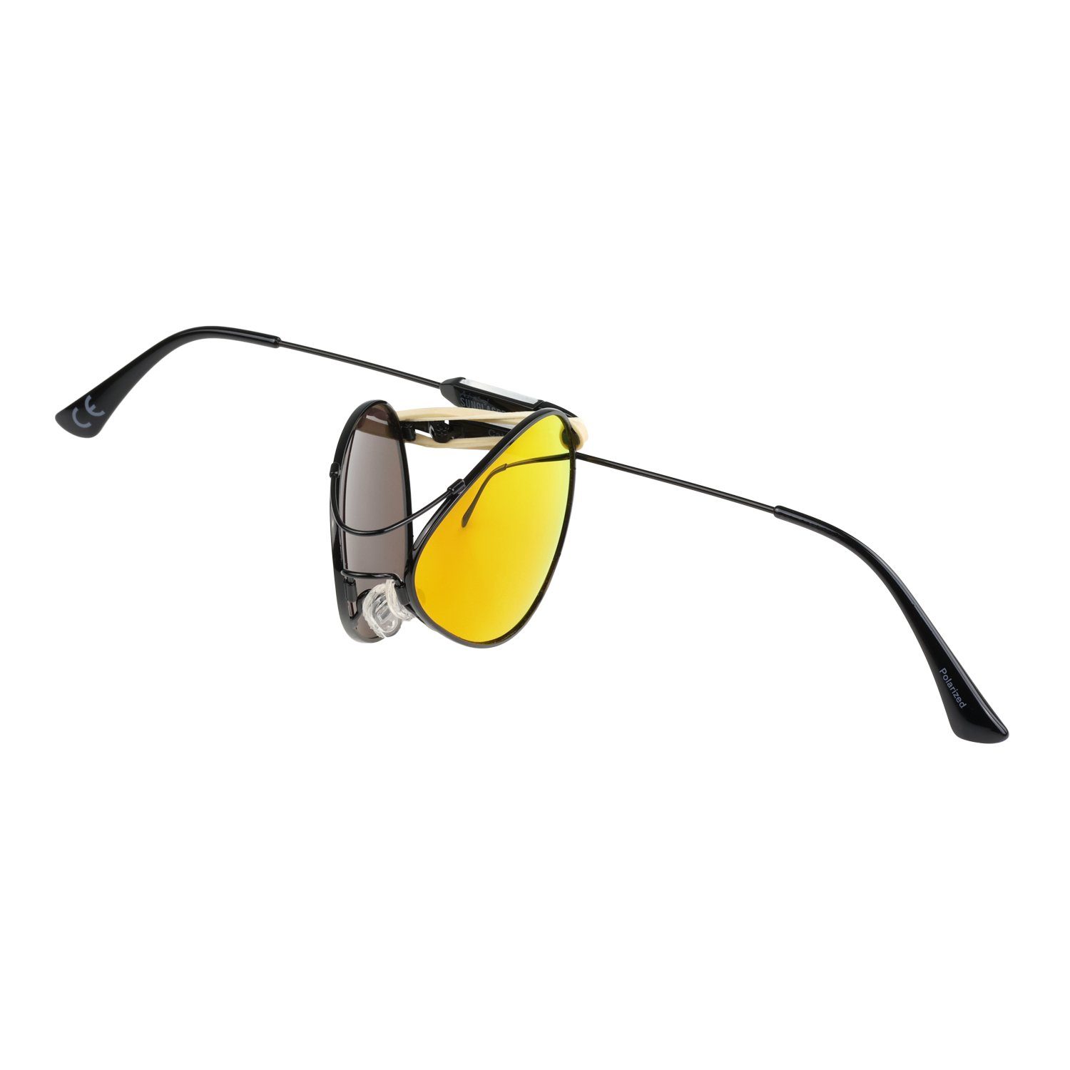 ActiveSol SUNGLASSES Sonnenbrille Pilotenbrille für Kinder, 6 - 10 Jahre, Flieger-Brille (inklusive Brillenputztuch und Schiebeschachtel) Metall Bügel mit Memory Metall im Nasenbügel