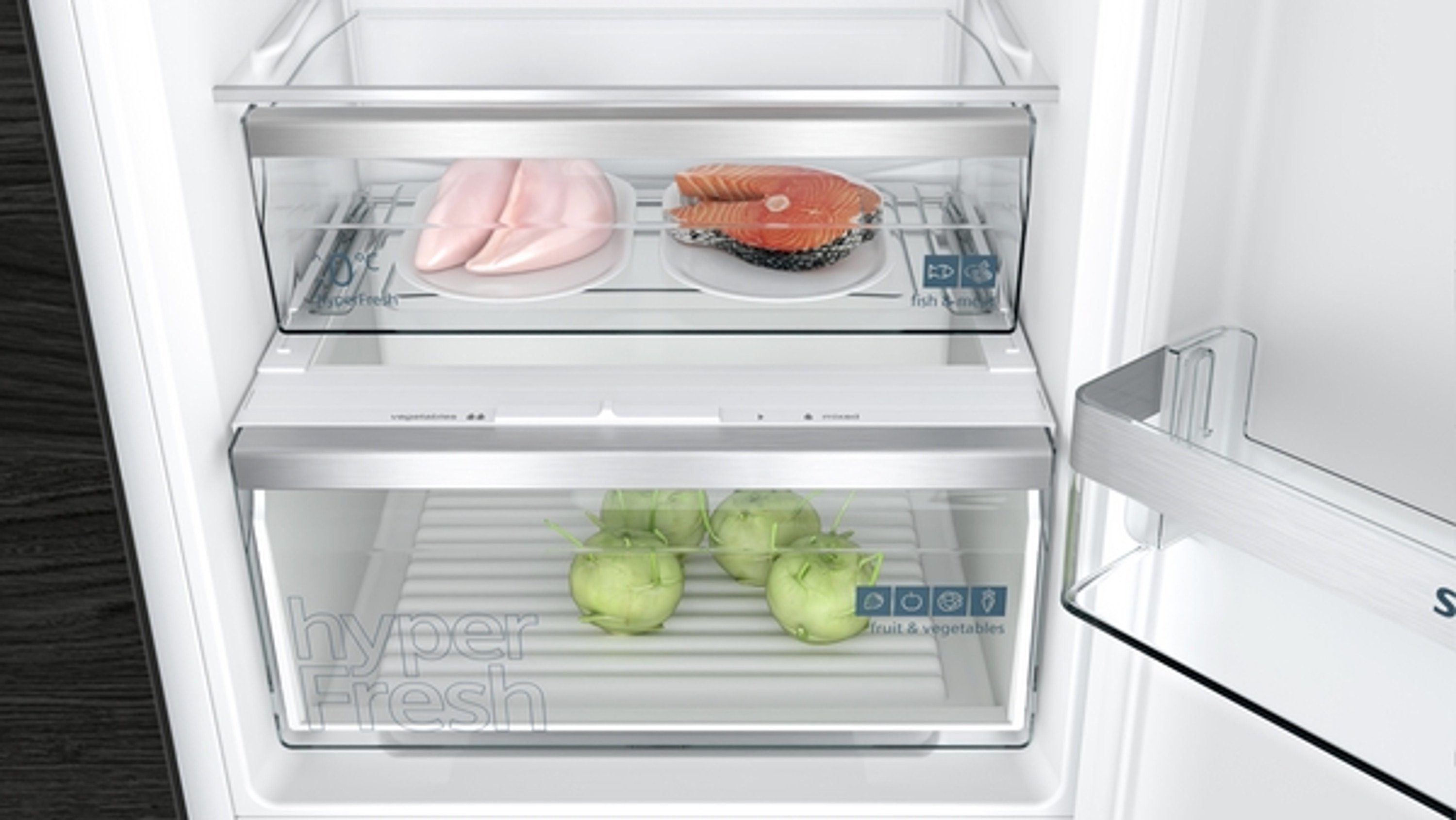 SIEMENS Einbaukühlgefrierkombination KI86NVSE0, 177 cm hoch, 54 cm breit, 177.2 x 54.1 cm, Schleppscharnier