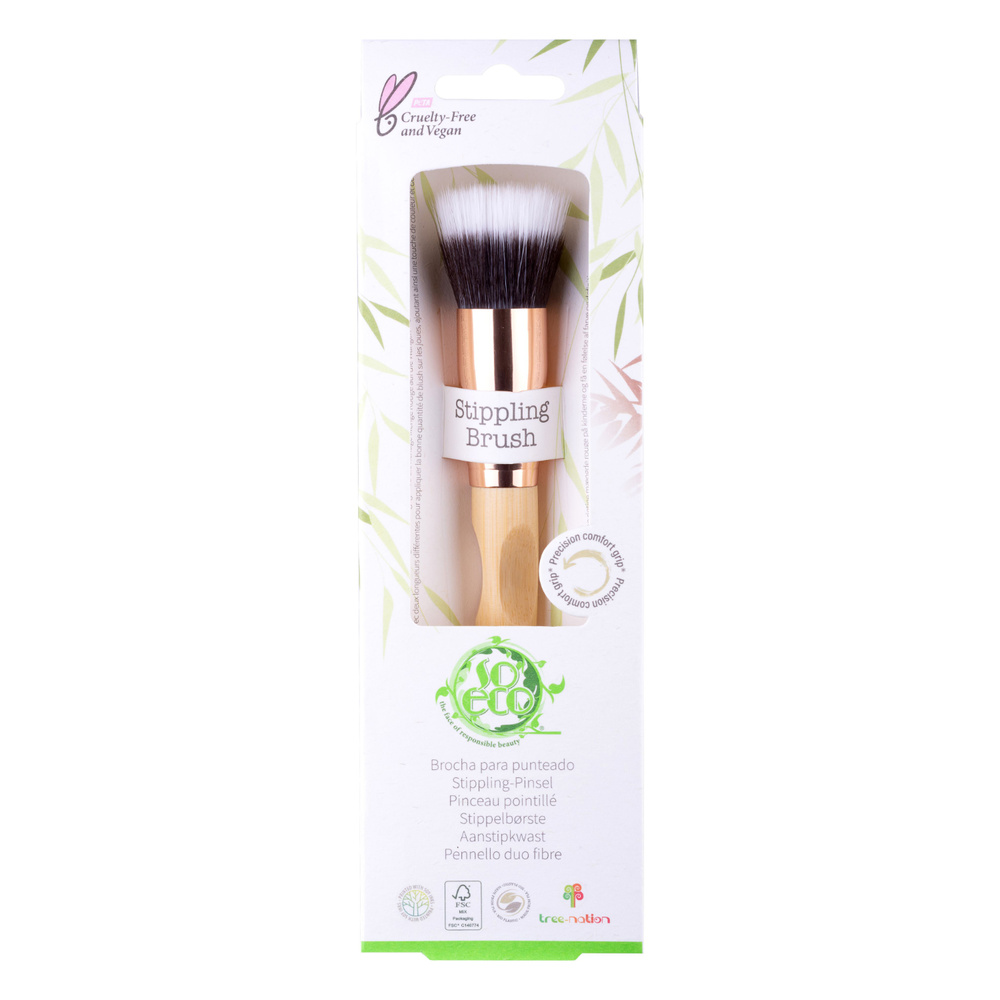 so eco Pinceau Stippling Estompeur Duo Fibres Pinceau de maquillage