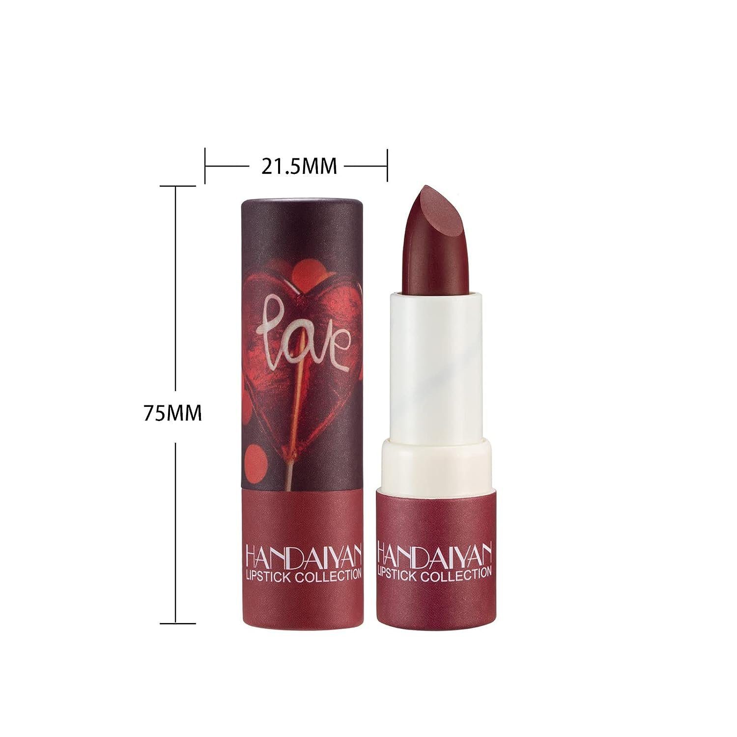 Haiaveng Lippenstift Feuchtigkeitsspendender Matter Lippenstift, Velvet Mist Lippenstift, Hochpigmentierter