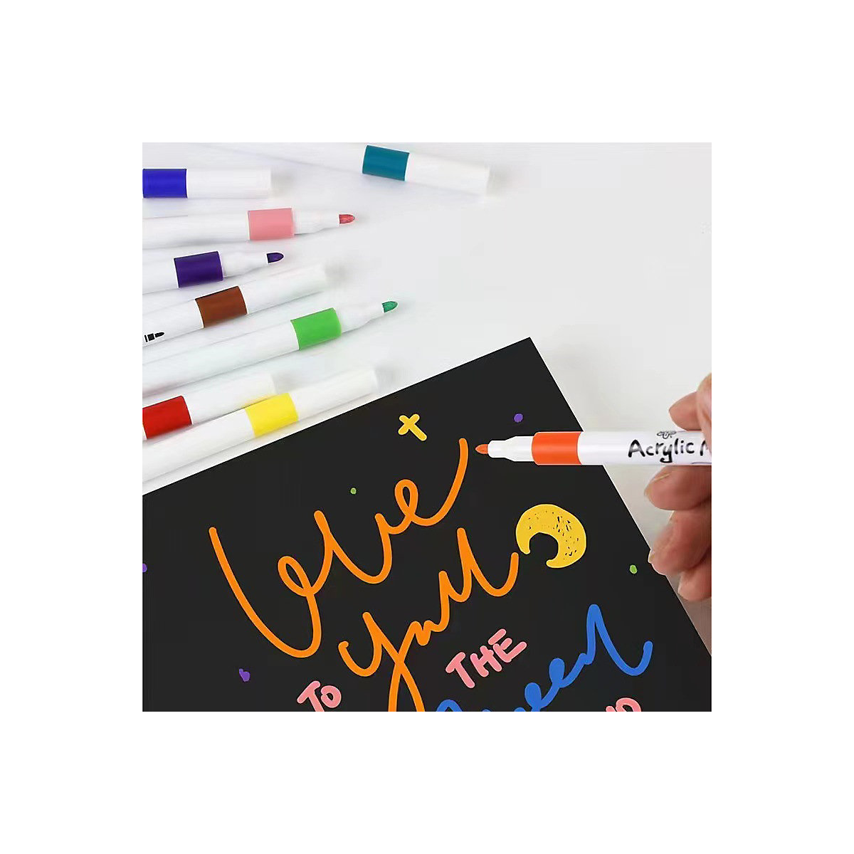 Mosaiksets Graffiti-Stifte für Kinder Acryl-Marker Mosaiksets Wasserbasis Farbe Stift