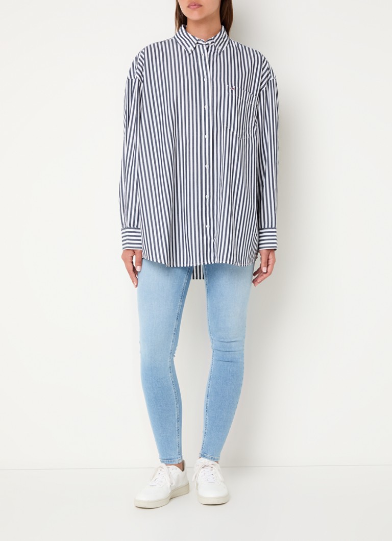Tommy Hilfiger blouse with stripe print and chest pocket