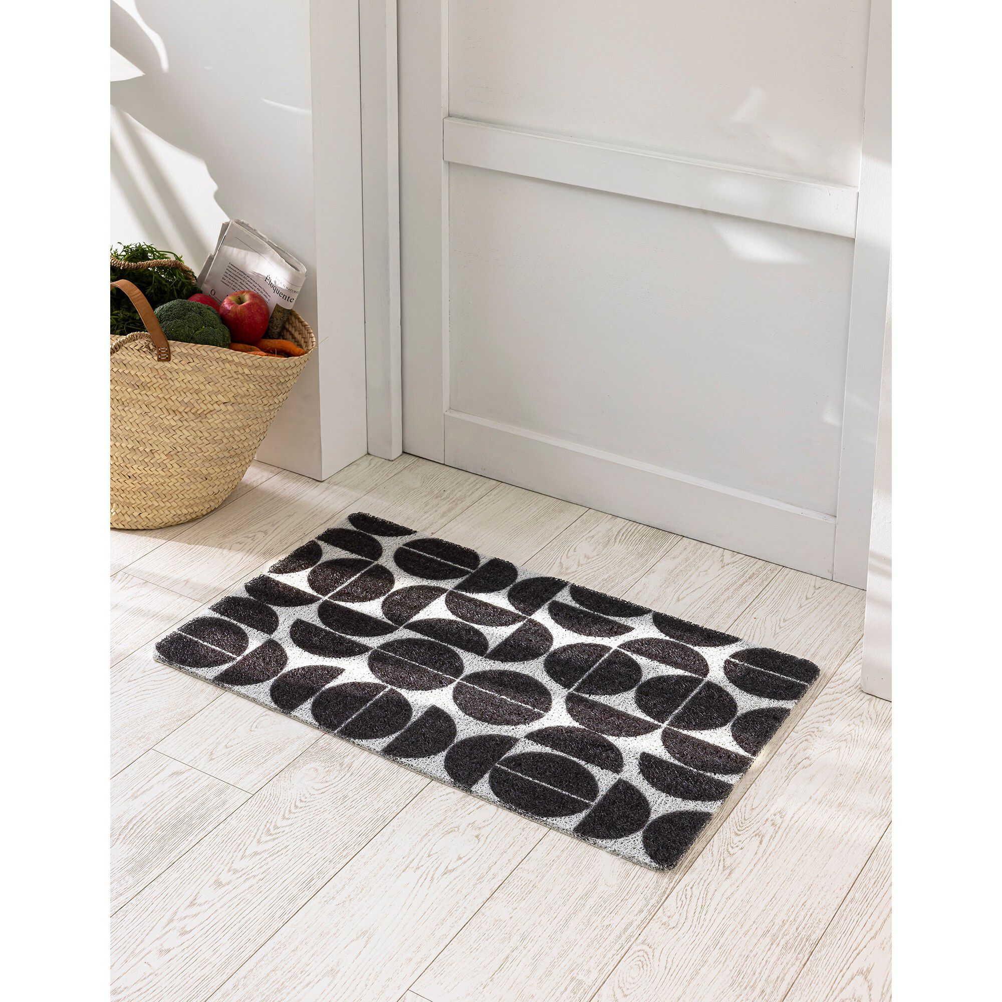 Tapis d'entrée rectangulaire, motif géométrique