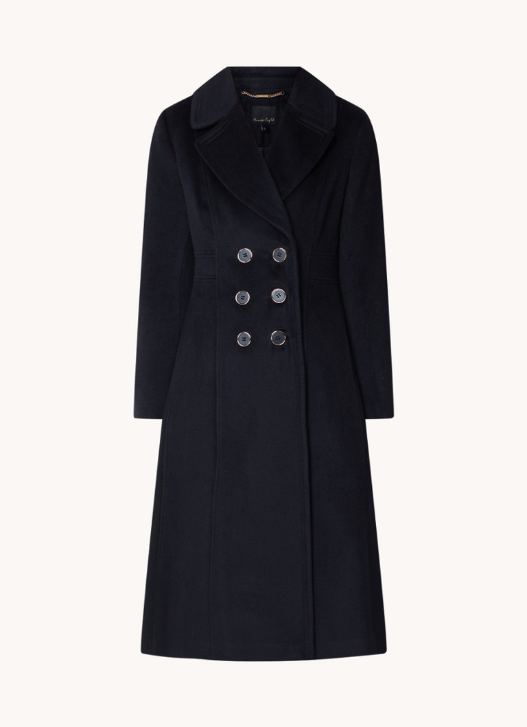 Phase Eight Sandra double-breasted coat in wool blend with side pockets