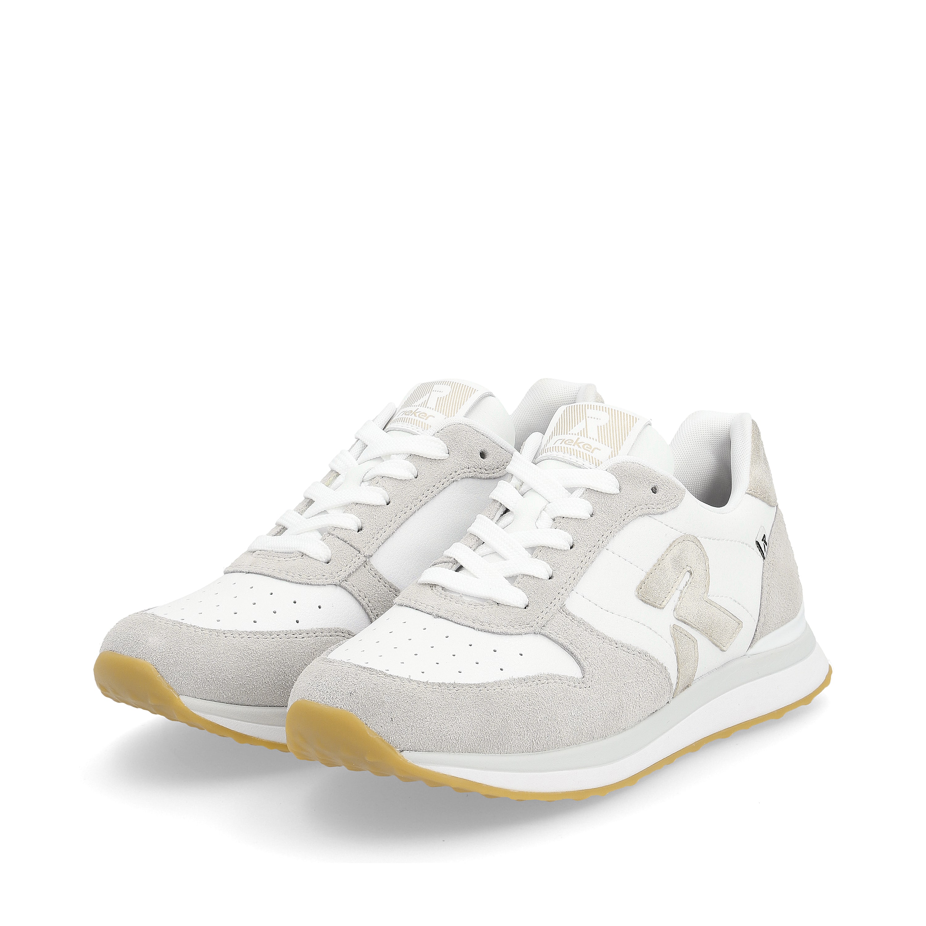 Rieker Damen Sneaker Low pearl-white clay-beige