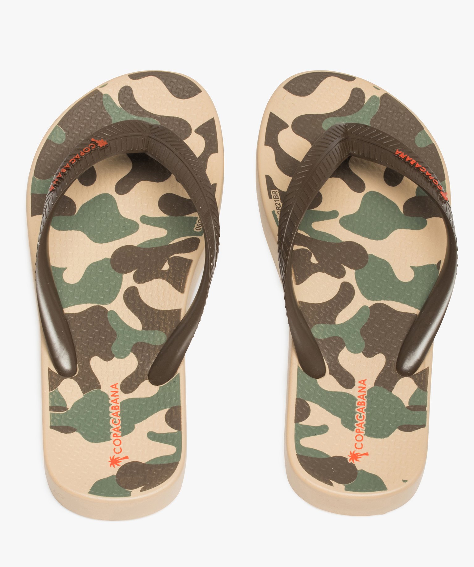 Tongs Garçon imprimées camouflage - Copacabana kaki | GEMO