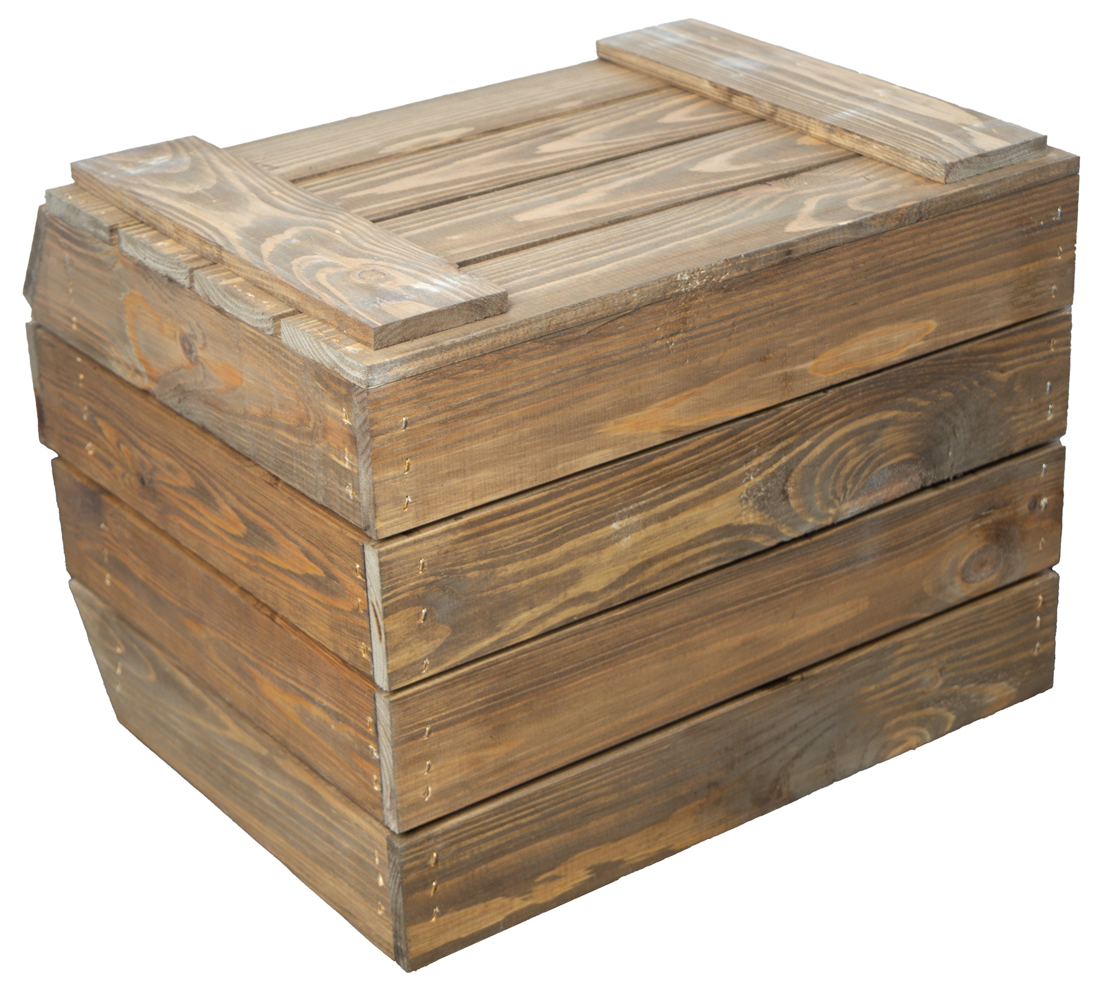 Kistenkolli Altes Land Allzweckkiste 3er Set Küchenregal 40x33x30 cm in palisander Gemüsekiste Obsthorde