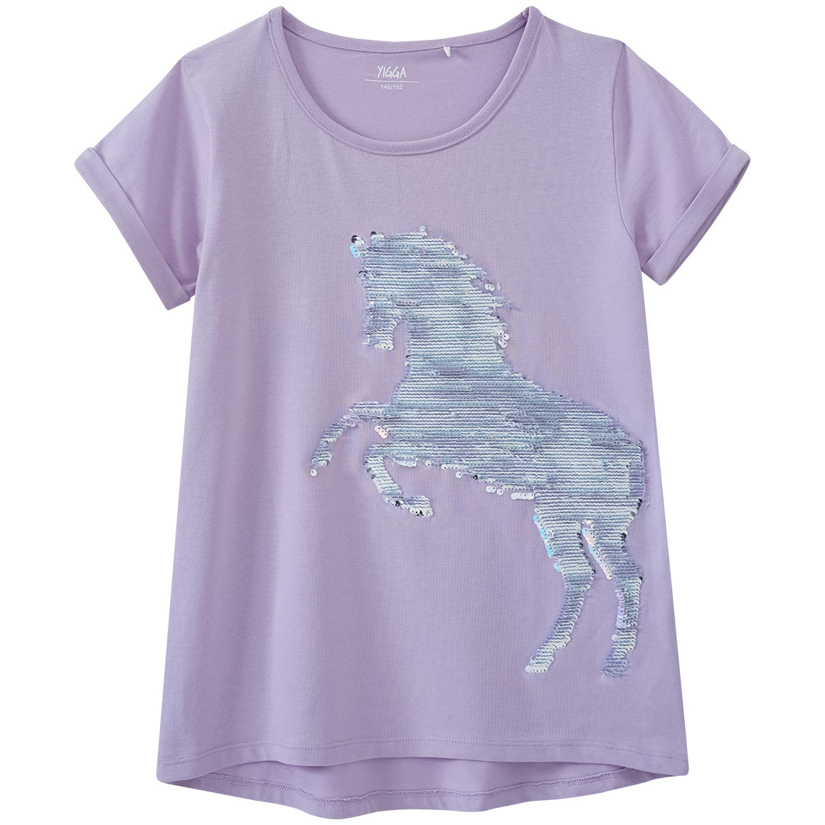 Mädchen T-Shirt mit Wendepailletten