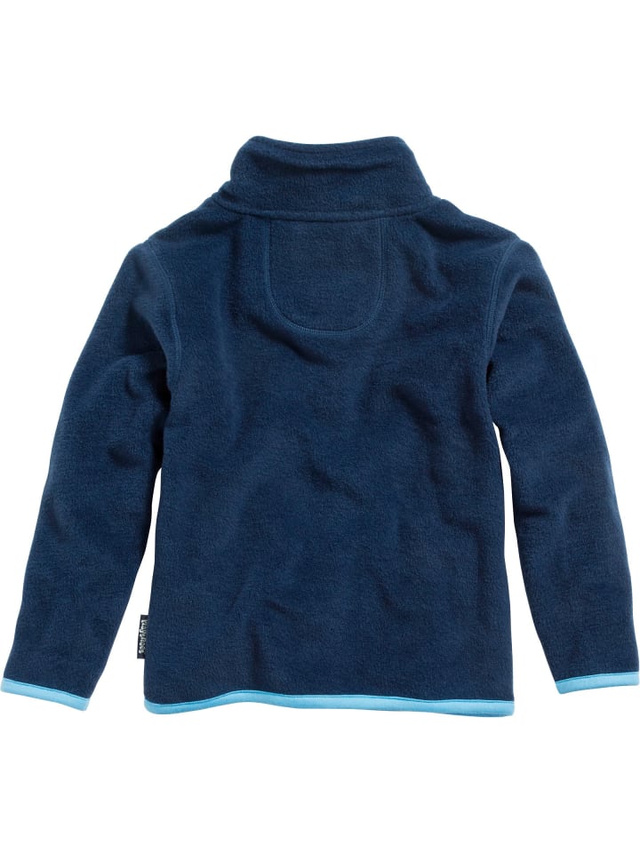 Playshoes Fleece-Jacke farbig abgesetzt in Marine günstig kaufen