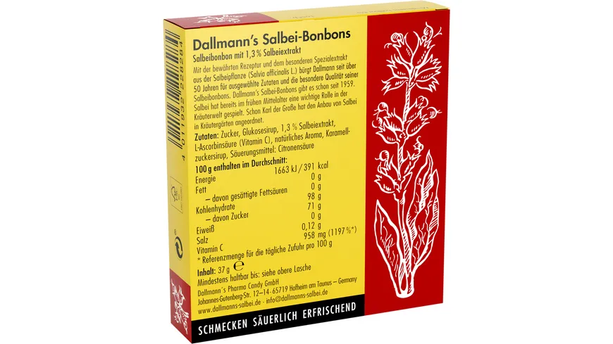 Dallmann's Salbei-Bonbons mit Vitamin C