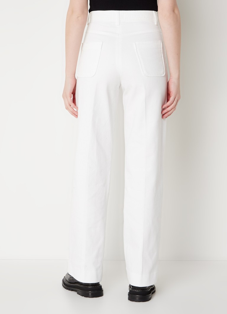 Blugi Sandro cu talie înaltă și croială dreaptă, într-o culoare vibrantă.