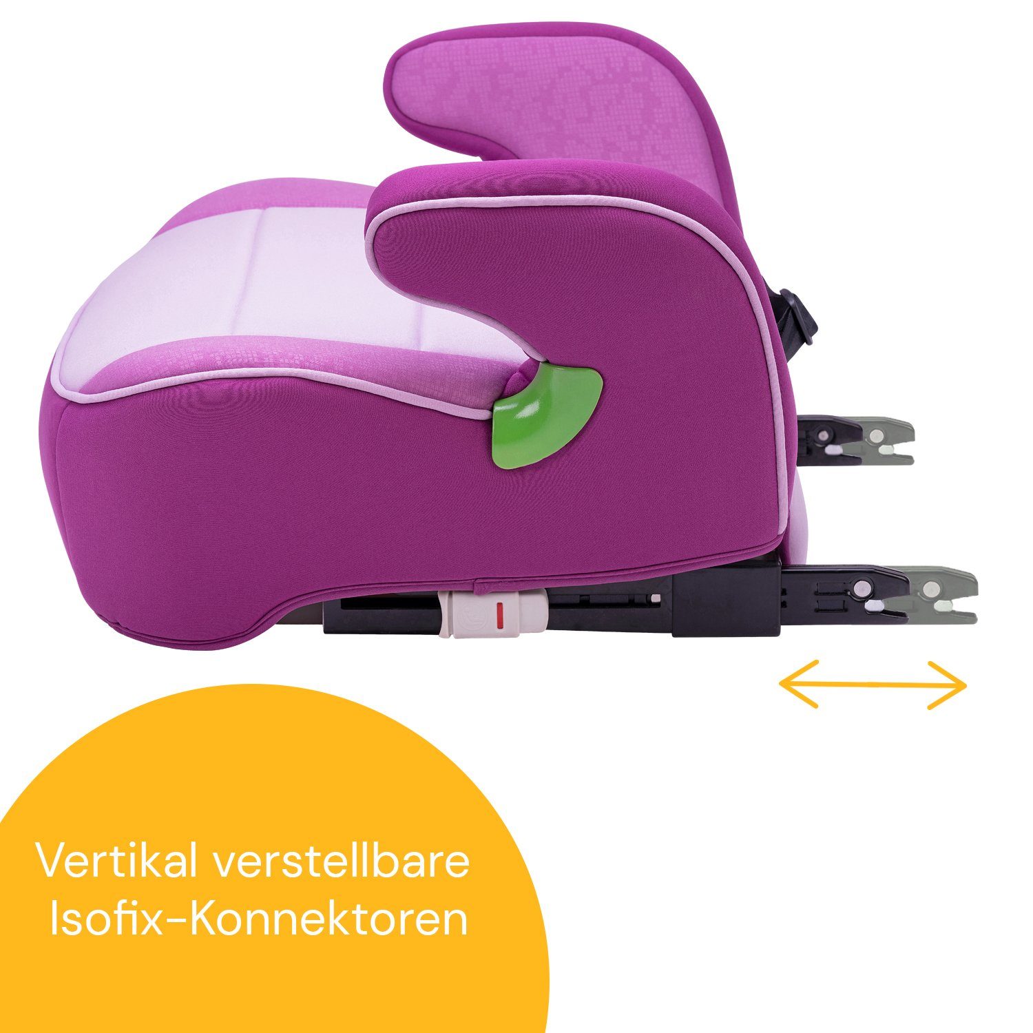 Osann Kindersitzerhöhung Junior Isofix Gurtfix i-Size, ab: 7 Jahren, bis: 12 Jahre, Sitzerhöhung mit Isofix und Gurtfix ab 126 cm