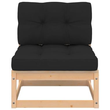 vidaXL Loungesofa 3-tlg. Garten-Lounge-Set mit Kissen Kiefer Massivholz, 1 Teile